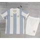 Argentina Aniversario Primera Equipación 2024, Pantalon blanco, conjunto completo niños