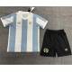 Argentina Aniversario Primera Equipación 2024, Pantalon negro, conjunto completo niños