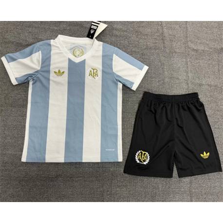 Argentina Aniversario Primera Equipación 2024, Pantalon negro, conjunto completo niños