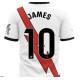 RAYO VALLECANO Entrega 2-4 días Primera Equipación, Con nombre JAMES, Nº 10 - Talla M