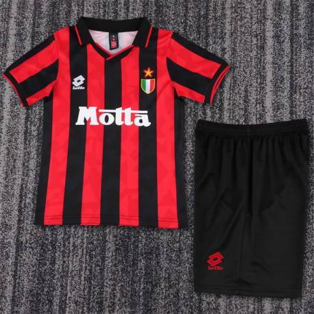 MILAN 93-94 retro Equipación, poco stock, conjunto completo niños