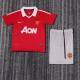 MANCHESTER UNITED 10/11 retro Equipación, poco stock, conjunto completo niños