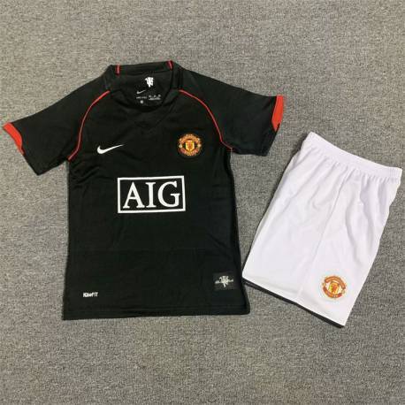 MANCHESTER UNITED 07-08 retro Segunda Equipación, poco stock, conjunto completo niños