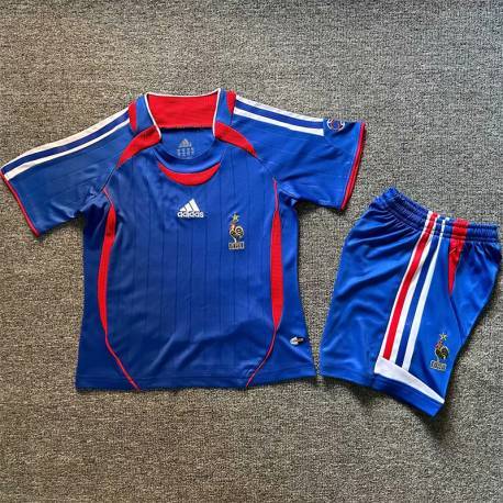 FRANCIA retro Equipación 2006, poco stock, conjunto completo niños