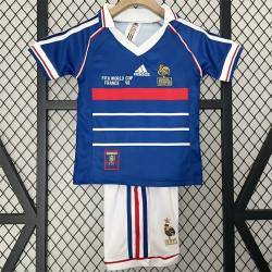 FRANCIA retro Equipación 1998, poco stock, conjunto completo niños