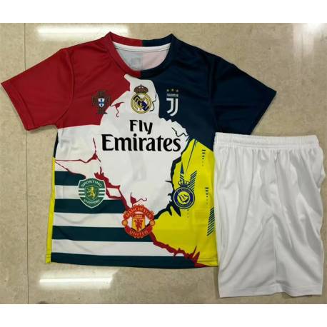 RM RONALDO 7 EQUIPOS Equipación 2025-2026, conjunto completo niños