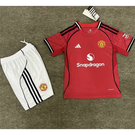 MANCHESTER UNITED FILTRACION Primera Equipación 2025-2026, conjunto completo niños