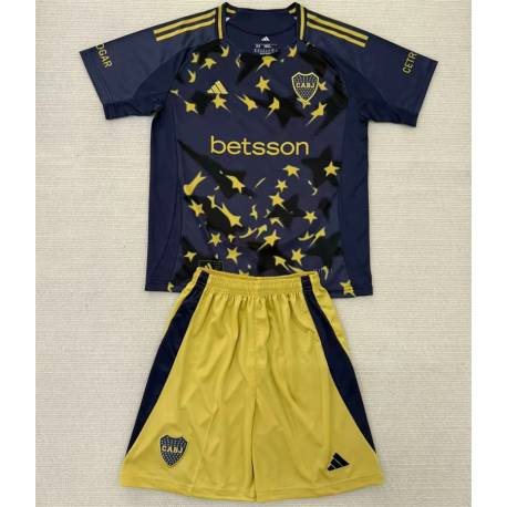 BOCA JUNIORS FILTRACION Cuarta Equipación 2025-2026, conjunto completo niños