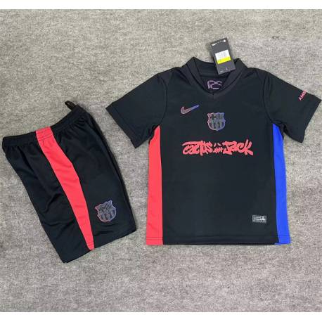 BARCELONA Cactus Jack Segunda Equipación 2024-2025 conjunto completo niños