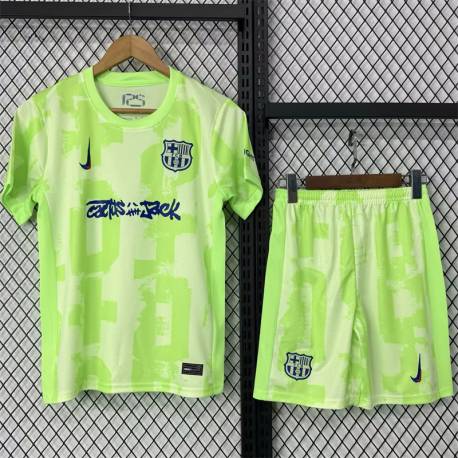 BARCELONA Cactus Jack Tercera Equipación 2024-2025 conjunto completo niños