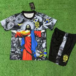 Brasil Cristo XB Equipación 2025, conjunto completo niños