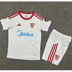 SEVILLA Filtracion Primera Equipación 2025-26, conjunto completo niños
