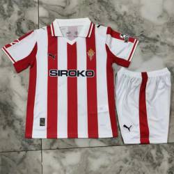 SPORTING DE GIJON Primera Equipación 2025-2026, conjunto completo niños