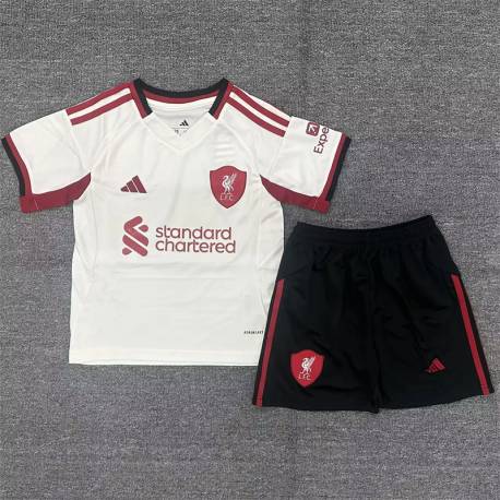 LIVERPOOL FILTRACION segunda Equipación 2025-2026, conjunto completo niños