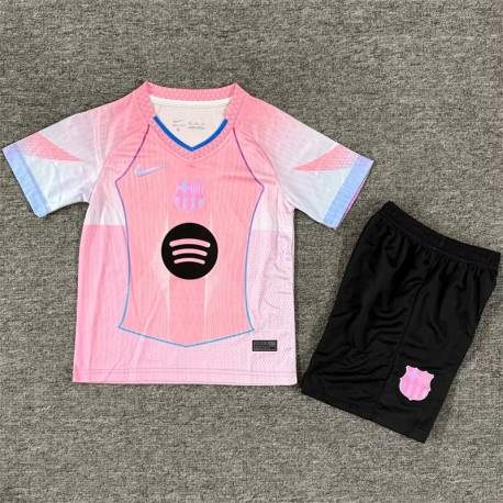 BARCELONA Rosa Pantalon Negro Equipación 2025-2026, conjunto completo niños