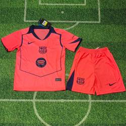BARCELONA Tercera Equipación 2025-2026, conjunto completo niños