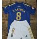 Entrega 2-4 días OVIEDO Primera Equipación, S. CAZORLA numero 8 - Talla 28 - conjunto completo niños. CON NOMBRE