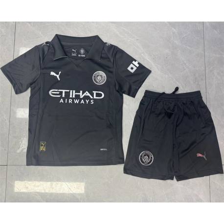 MANCHESTER CITY Tercera Equipación 2025-2026, conjunto completo niños
