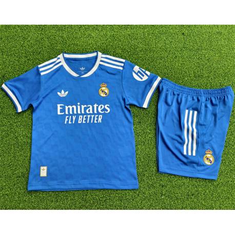 RM VERSION JUGADOR Tercera Equipación 2025-2026, conjunto completo niños
