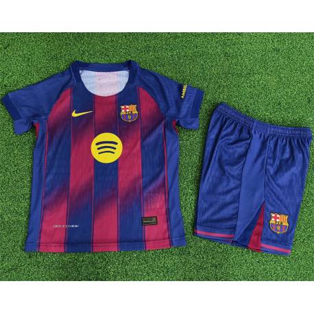BARCELONA VERSION JUGADOR Primera Equipación 2025-2026, conjunto completo niños