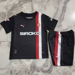SPORTING DE GIJON Segunda Equipación 2025-2026, conjunto completo niños
