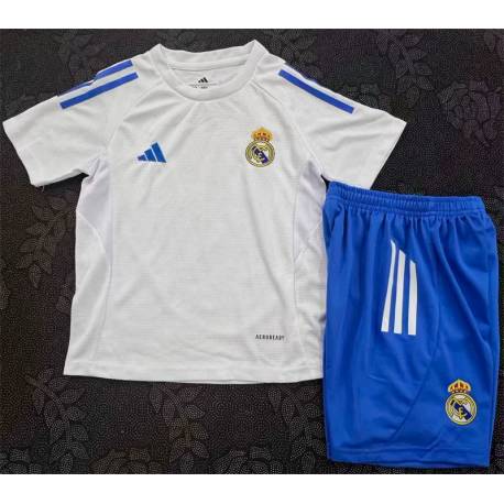 RM Entreno Blanca Equipación 2025-2026, conjunto completo niños