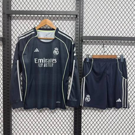 RM Manga Larga segunda Equipación 2025-2026, conjunto completo niños