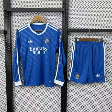RM Manga Larga Tercera Equipación 2025-2026, conjunto completo niños