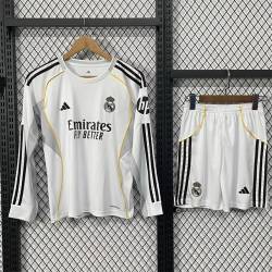 RM Manga Larga Primera Equipación 2025-2026, conjunto completo niños
