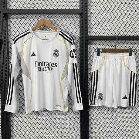 RM Manga Larga Primera Equipación 2025-2026, conjunto completo niños