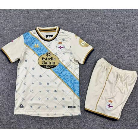 DEPORTIVO DE LA CORUÑA Tercera Equipación 2025-2026, conjunto completo niños
