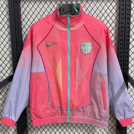 POCO STOCK - Chaqueta Cortavientos Reversible BARCELONA 2025 - 2026 cremallera completa.