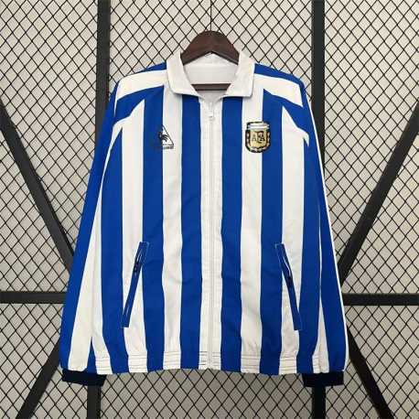 POCO STOCK - Chaqueta Cortavientos Reversible ARGENTINA RETRO 2025 - 2026 cremallera completa.