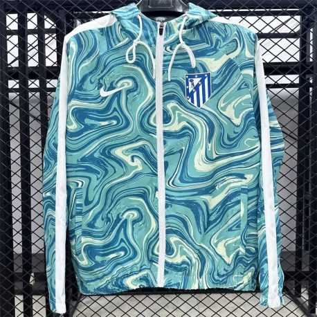 POCO STOCK - Chaqueta Cortavientos AT. MADRID GJ 2025 - 2026 cremallera completa.