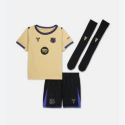 Entrega 2-4 días Barcelona Segunda Equipación con calcetines, OLMO numero 20 - Talla 24 - conjunto completo niños. CON NOMBRE