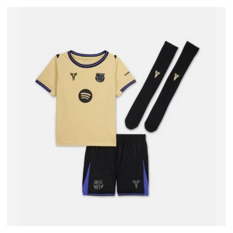 Entrega 2-4 días Barcelona Segunda Equipación con calcetines, OLMO numero 20 - Talla 24 - conjunto completo niños. CON NOMBRE