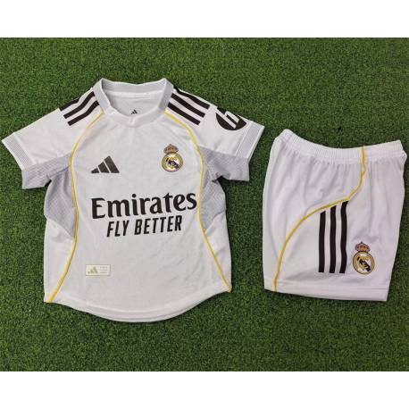 Entrega 2-4 días RM Version Jugador Primera Equipación, Talla 28 - conjunto completo niños. MBAPPÉ 10