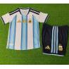 ARGENTINA VERSION JUGADOR Primera Equipación MUNDIAL 2026, conjunto completo niños