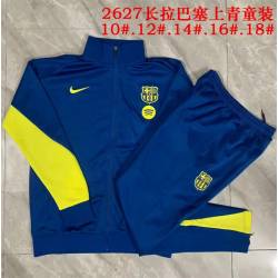 Chandal de niño BARCELONA QWW 2025-2026 con chaqueta cremallera completa manga larga