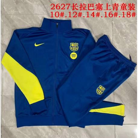 Chandal de niño BARCELONA QWW 2025-2026 con chaqueta cremallera completa manga larga