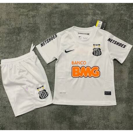 Entrega 2-4 días SANTOS RETRO Equipación, Talla 26 - conjunto completo niños. NEYMAR JR 11