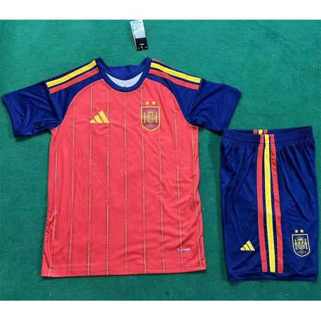 ESPAÑA 2 ESTRELLAS Primera Equipación MUNDIAL 2026, conjunto completo niños