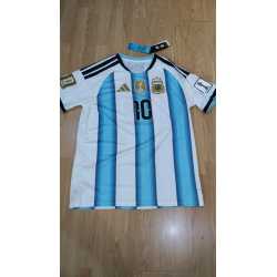 MESSI 10 ARGENTINA MUNDIAL Con Parches Entrega 2-4 días Primera Equipación, Talla L