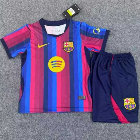 BARCELONA primera Equipación 2026-2027, conjunto completo niños