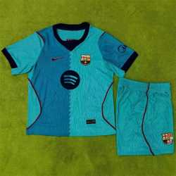 BARCELONA VERSION JUGADOR tercera Equipación 2026 - 27, conjunto completo niños