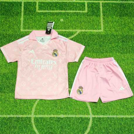 RM rosa Equipación 2026-2027, conjunto completo niños