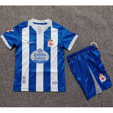 DEPORTIVO CORUÑA Primera Equipación 2026-2027, conjunto completo niños