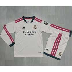 RM Manga Larga Primera Equipación 2026-2027, conjunto completo niños