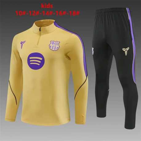 Chandal de niño BARCELONA ZZC 2025-2026 con chaqueta cremallera completa manga larga