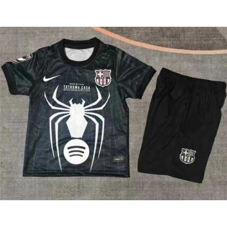 BARCELONA SPIDERMAN Equipación 2026-2027, conjunto completo niños